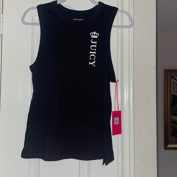 PLAIN BLACK JUICY COUTURE TANK - Picture 1 of 2